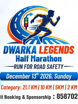 Dwarka Legends Half Marathon poster