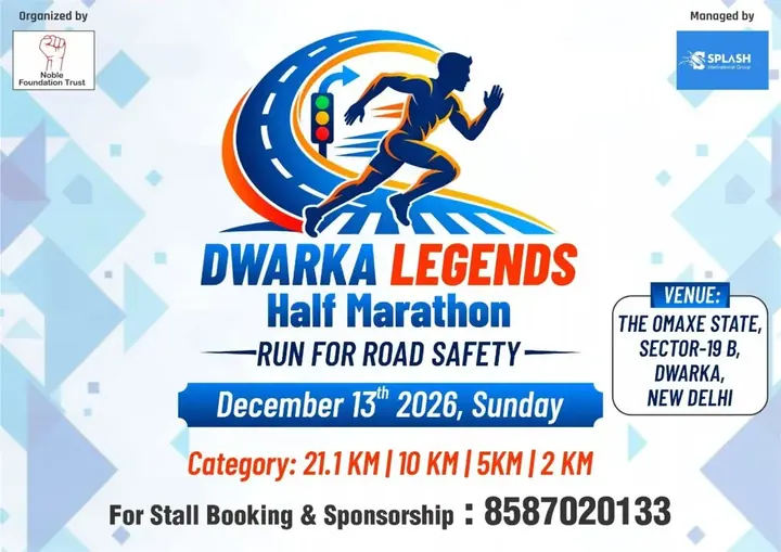 Dwarka Legends Half Marathon poster