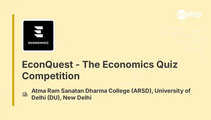 EconQuest – The Economics Quiz Competition poster