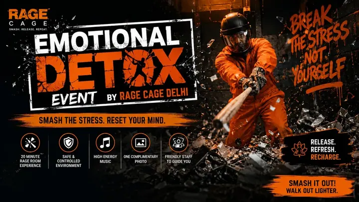 Emotional Detox at Rage Cage Delhi poster