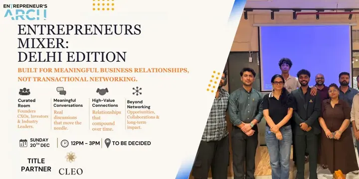 Entrepreneur's Mixer (Delhi) poster