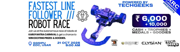 Fastest Line Following Robot poster