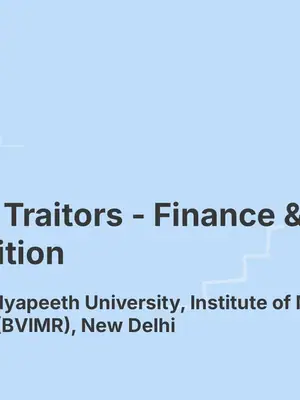 Finance Traitors - Finance & Strategy Competition poster