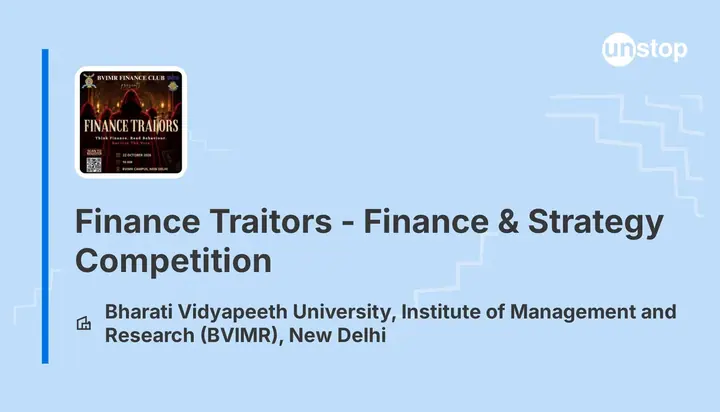Finance Traitors - Finance & Strategy Competition poster