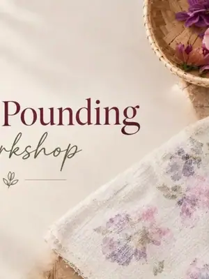 Flower Pounding Workshop poster