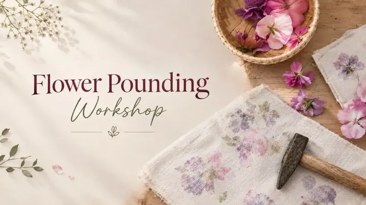 Flower Pounding Workshop poster