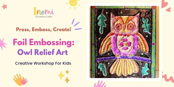 Foil Embossing: Owl Relief Art poster