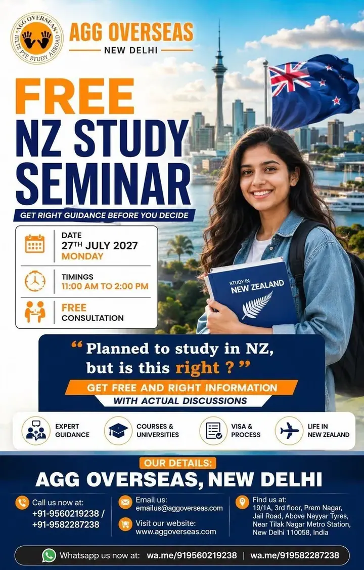 Free NZ Study Visa Seminar poster