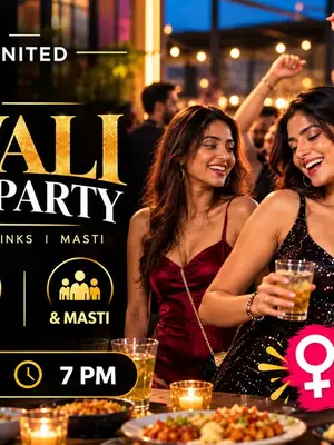 Friends United Diwali Party poster