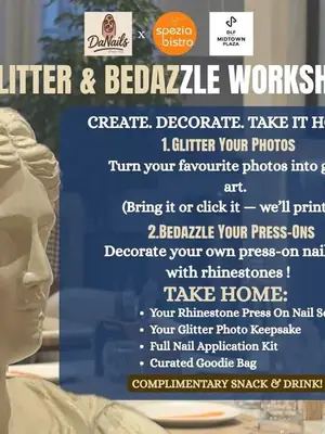 Glitter & Bedazzle Workshop poster