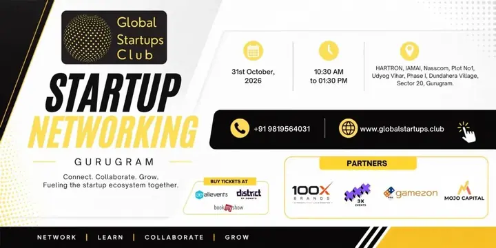Global Startups Club Startup Networking Gurugram 2026 poster