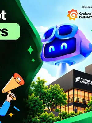 Grafana Delhi NCR x GitHub Copilot Dev Days poster