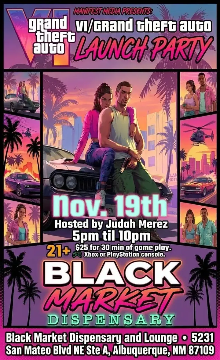 GTA 6 Launch Party poster