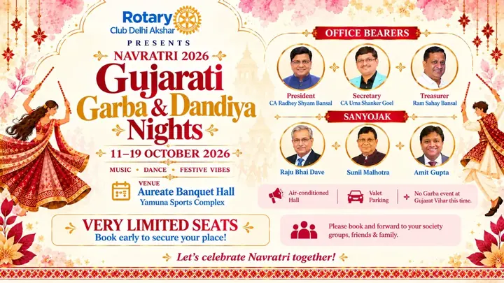 Gujarati Garba & Dandiya Rotary-Akshar East Delhi poster