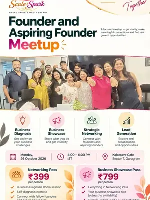 Gurgaon Founders & Aspiring Founders Meetup poster