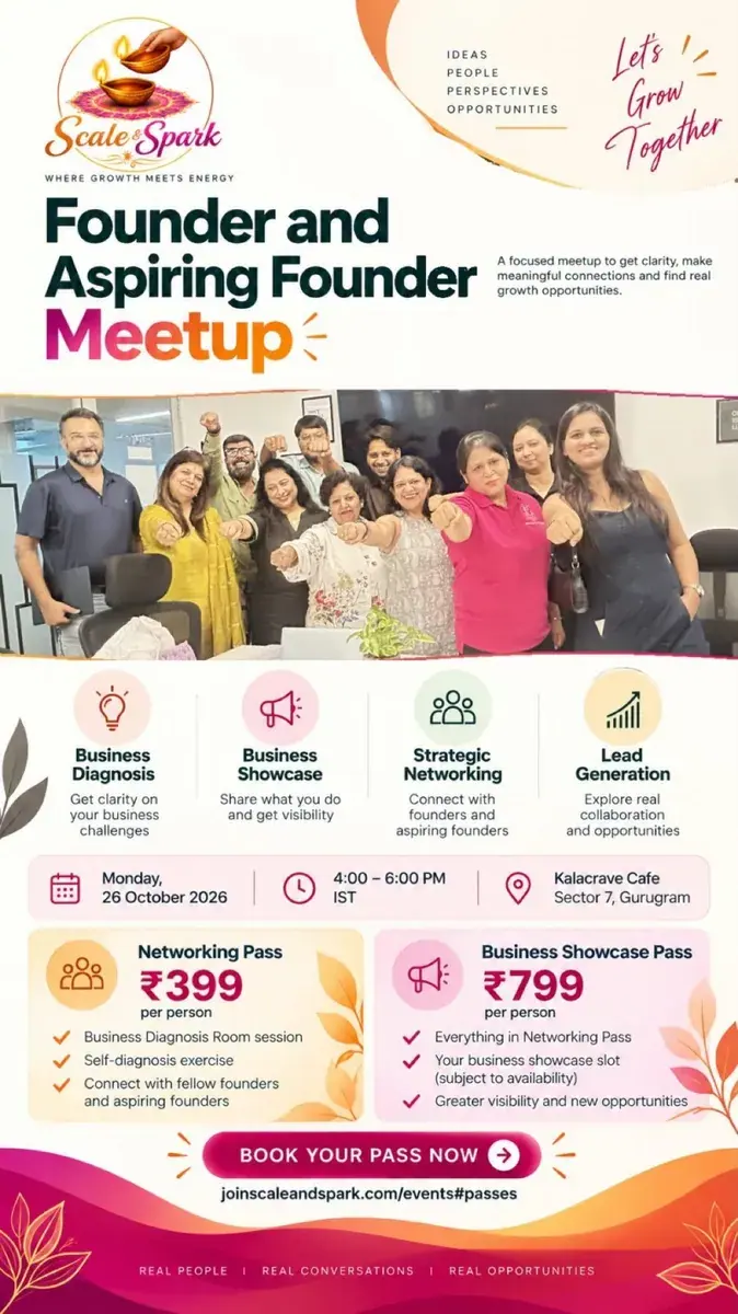Gurgaon Founders & Aspiring Founders Meetup poster
