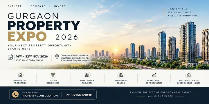 Gurgaon Property Expo 2026 — Explore. Compare. Invest. poster