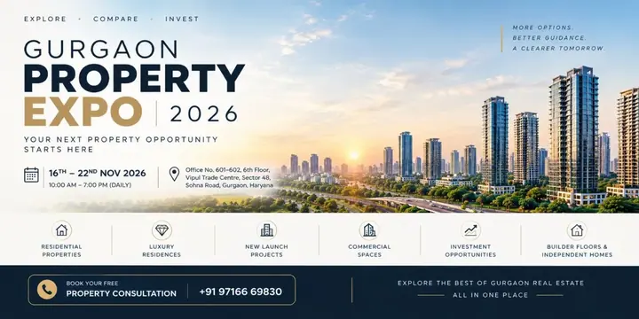 Gurgaon Property Expo 2026 — The Right Property Search Starts With the Right Questions poster