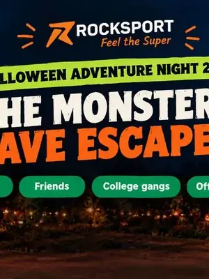 Halloween Adventure Night 2026 at Rocksport poster
