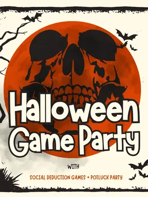 Halloween Games Party with Potluck Lunch poster