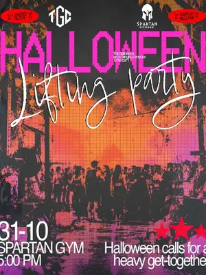Halloween Lifting Party – The Gym Collective × Spartan Fitness poster