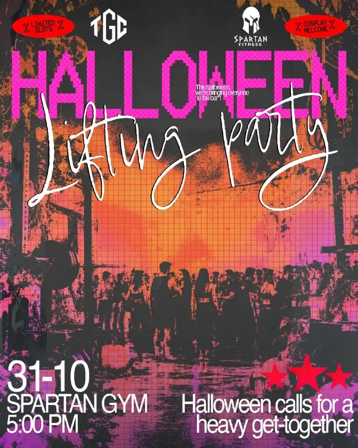 Halloween Lifting Party – The Gym Collective × Spartan Fitness poster