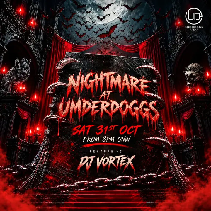 Halloween Night Party at Underdoggs Arena poster