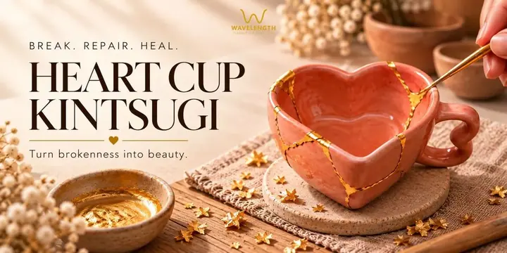 Heart Cup Kintsugi Workshop poster