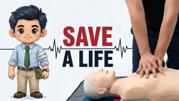 Heartsaver CPR AED Course poster