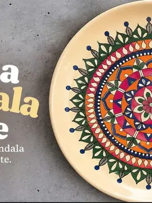 Henna Mandala Plate poster