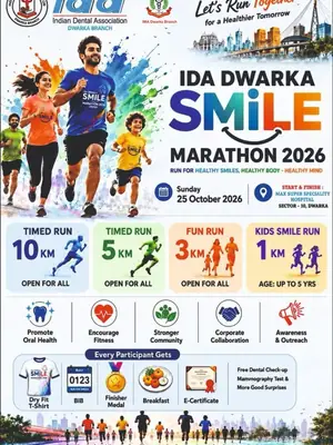 IDA Dwarka Smile Marathon 2026 poster
