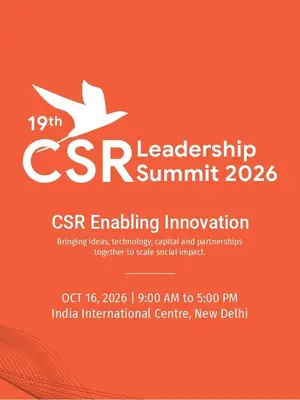 India CSR Summit 2026 poster