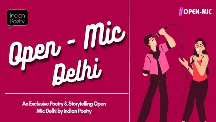 Indian Poetry Open Mic Delhi poster