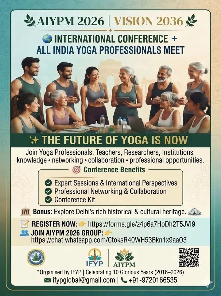 International Conference & All India Yoga Professionals Meet 2026 poster