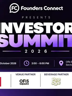 Investor Summit 2026 – Founders Connect poster