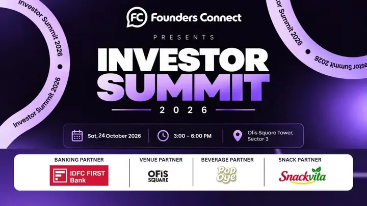 Investor Summit 2026 – Founders Connect poster