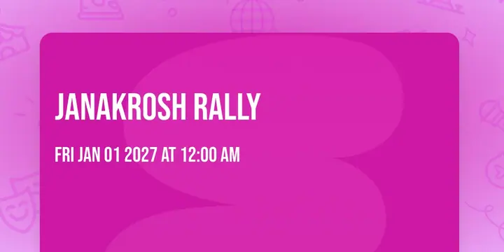 Janakrosh Rally poster