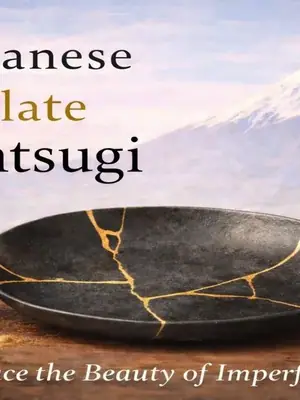 Japanese Plate Kintsugi poster