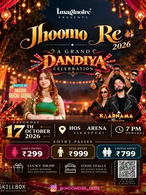 Jhoomo Re 2026: A Grand Dandiya Celebration poster