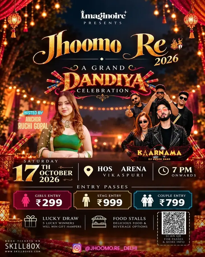 Jhoomo Re 2026: A Grand Dandiya Celebration poster