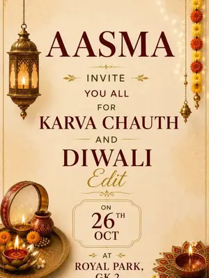 Karva Chauth and Diwali Edit poster