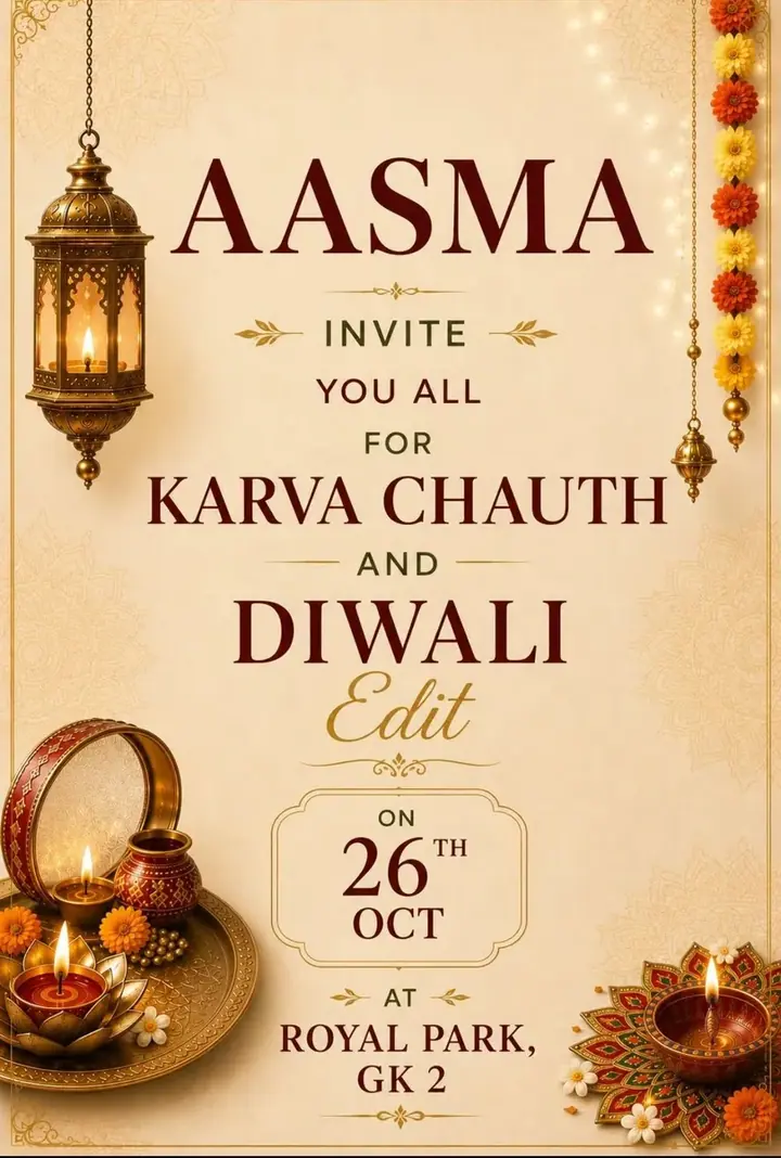 Karva Chauth and Diwali Edit poster