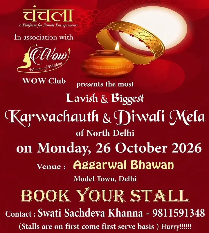 Karwachauth & Diwali Mela by Chanchala & WOW Club poster
