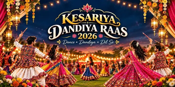 Kesariya Dandiya Raas 2026 poster