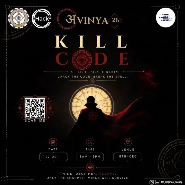 KILL CODE | AVINYA'26 poster