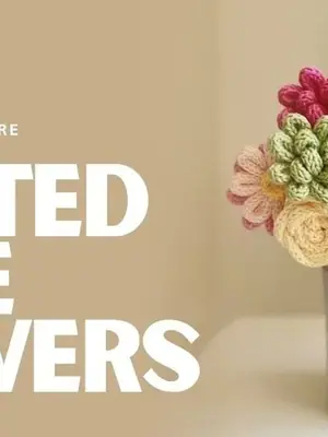 Knitted Wire Flowers poster