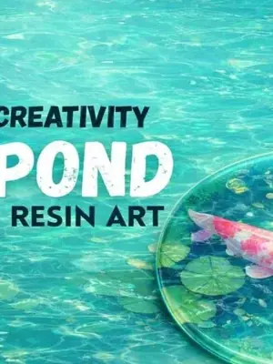 Koi Pond Resin Art poster
