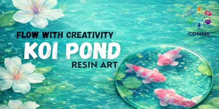 Koi Pond Resin Art poster