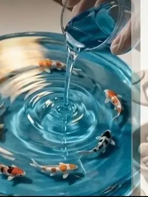 Koi Pond Resin Art by Artatrisk poster