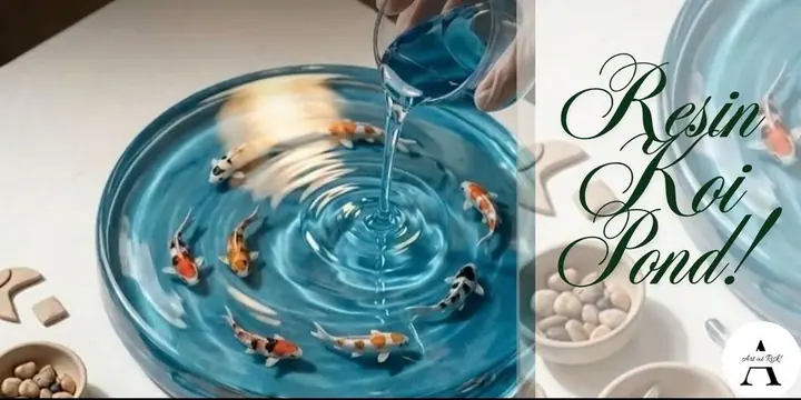 Koi Pond Resin Art by Artatrisk poster